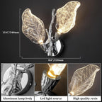 Applique murale KAYLA à 2 lumières en forme de feuille bionique