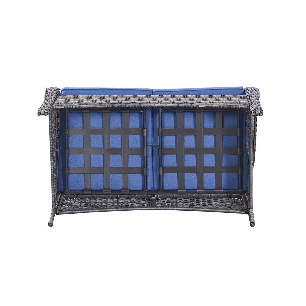 Ensemble canapé deux places d'extérieur en osier et rotin Gymojoy