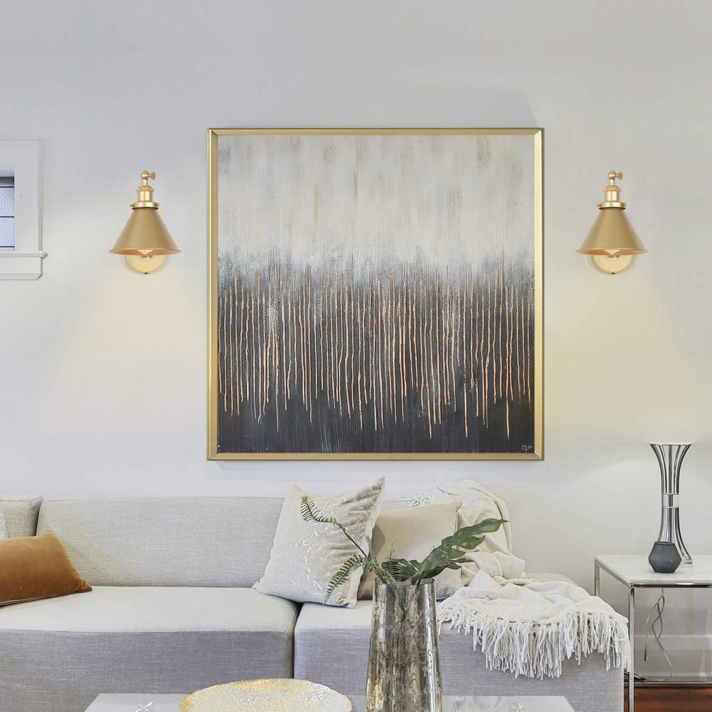 Lot de 2 appliques murales modernes à bras oscillant, réglables, à brancher ou à câbler.