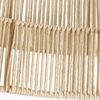 Suspension à 4 lumières en rotin à plusieurs niveaux, avec abat-jour noir - 56 cm de largeur