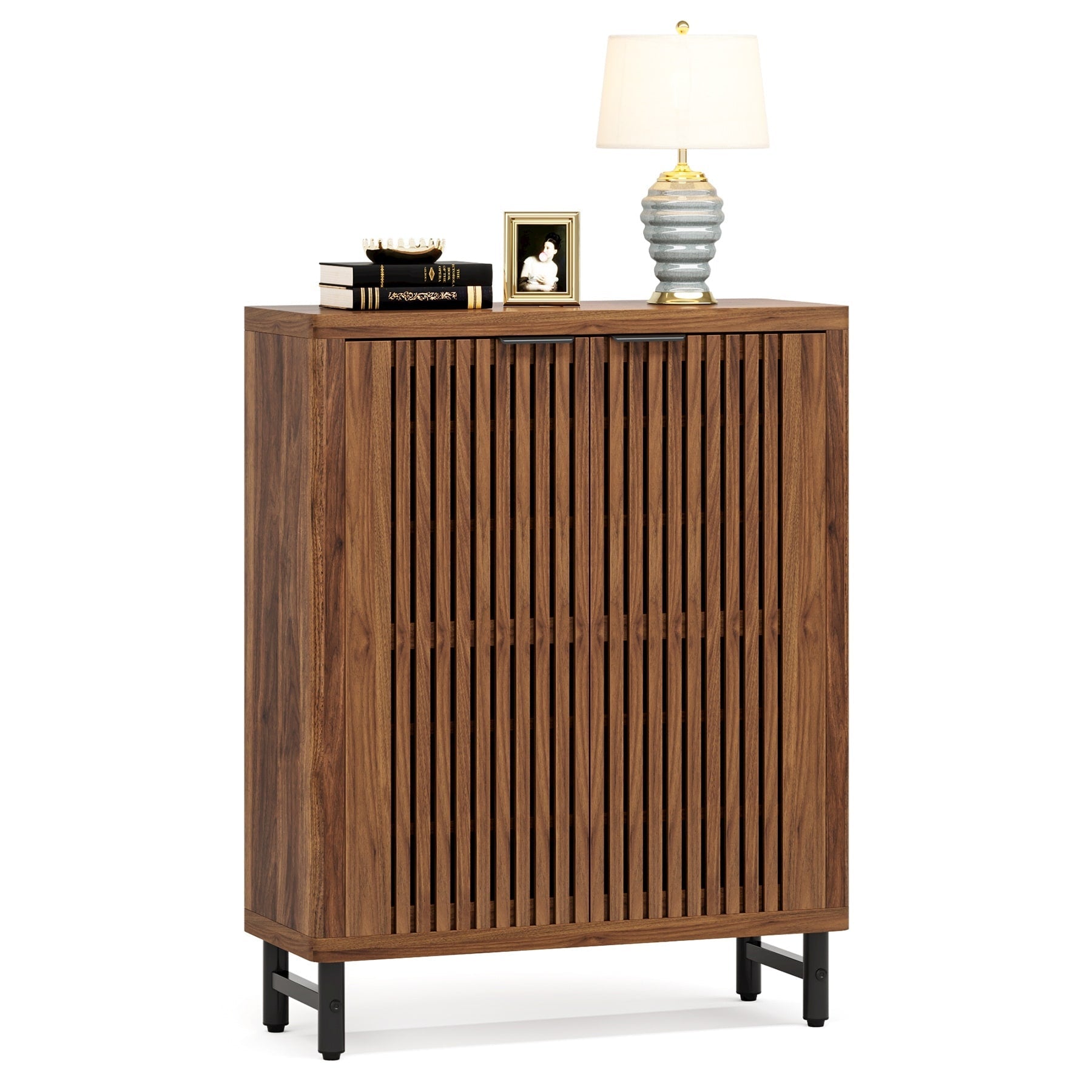 Meuble à chaussures avec porte pour entrée et salon, capacité de 24 paires