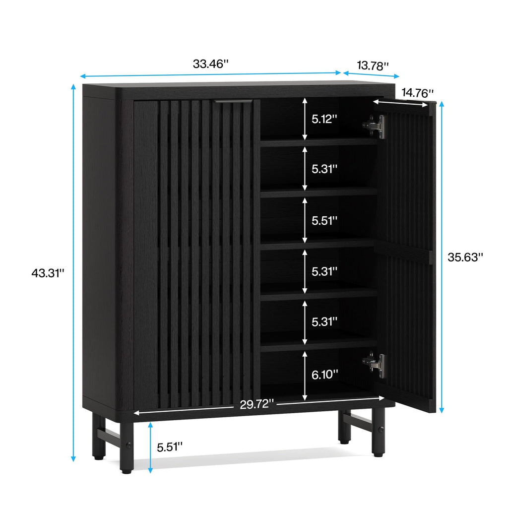 Meuble à chaussures avec porte pour entrée et salon, capacité de 24 paires