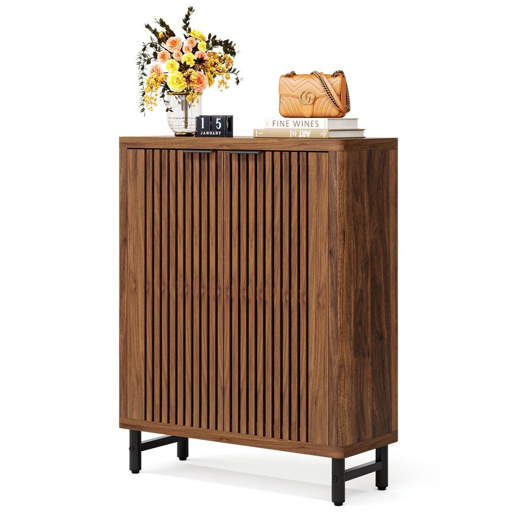 Meuble à chaussures avec porte pour entrée et salon, capacité de 24 paires