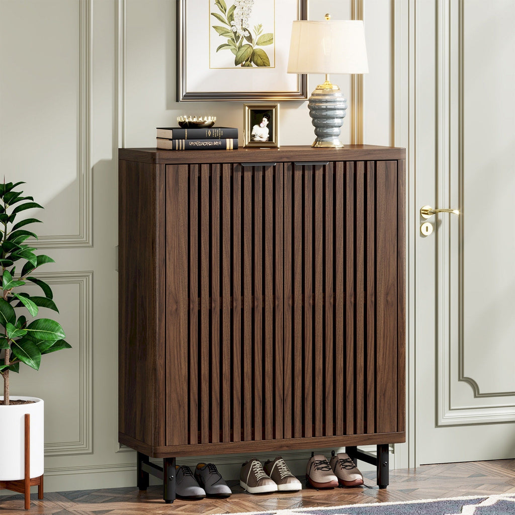 Meuble à chaussures avec porte pour entrée et salon, capacité de 24 paires