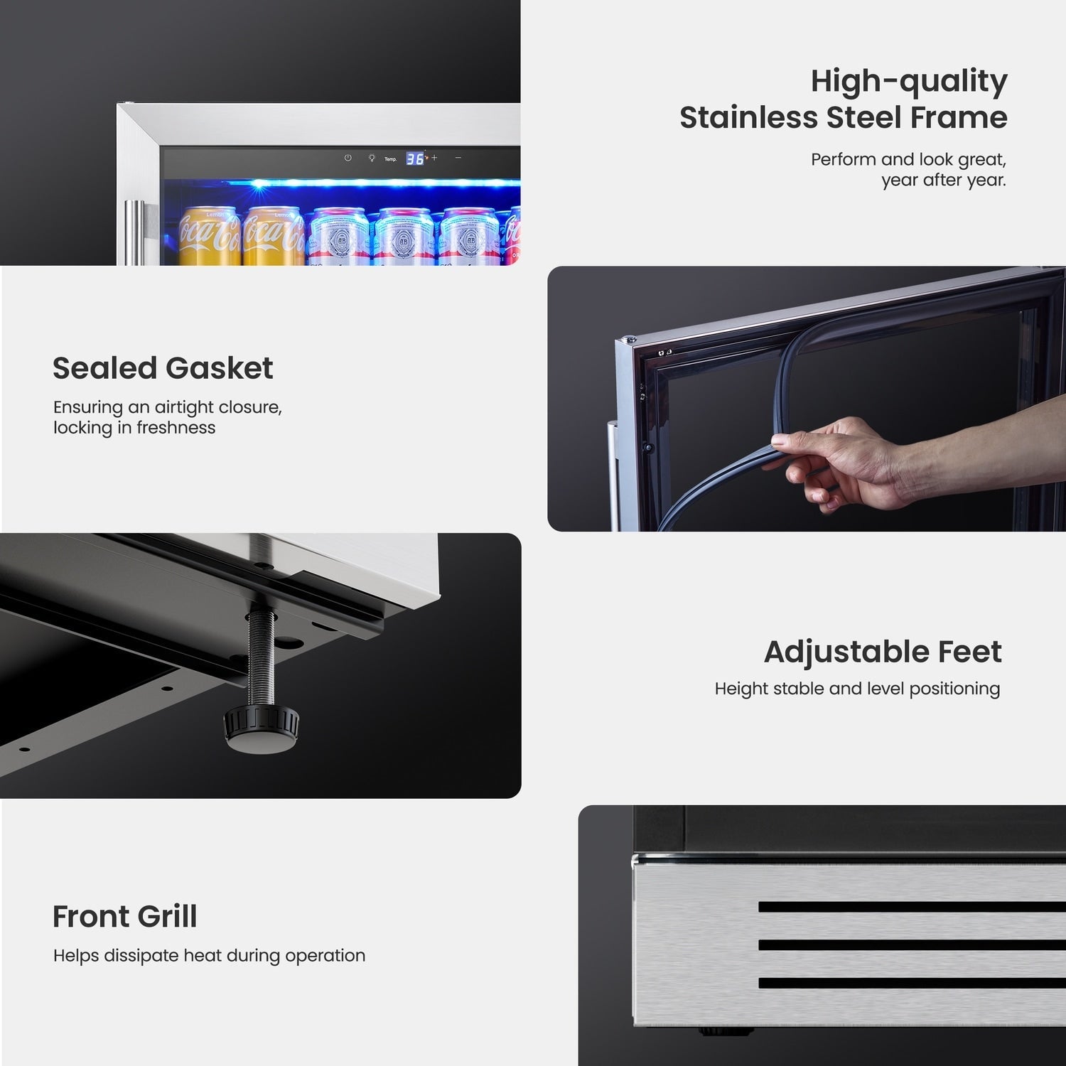 Réfrigérateur à boissons de 60 cm (24 pouces) - 140 canettes - pour sodas, vins et autres boissons - 60 cm (24 pouces)