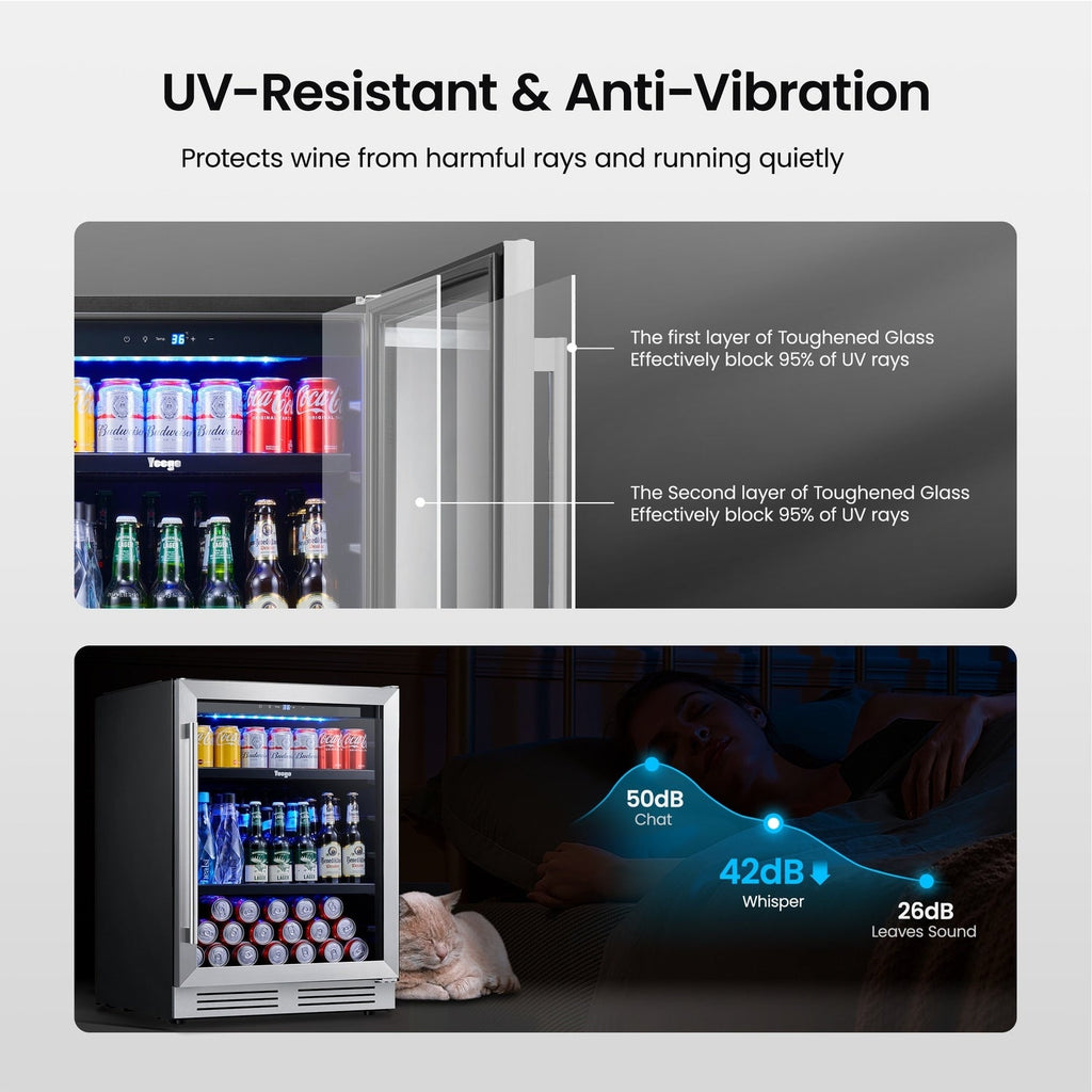 Réfrigérateur à boissons de 60 cm (24 pouces) - 140 canettes - pour sodas, vins et autres boissons - 60 cm (24 pouces)