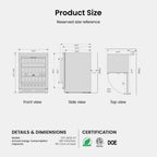 Réfrigérateur à boissons de 60 cm (24 pouces) - 140 canettes - pour sodas, vins et autres boissons - 60 cm (24 pouces)