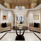 Luminaire à suspension style ferme de 62,5 cm (24,8 po) à 8 lumières, lustre en cristal, lustre tambour pour salle à manger, salon, chambre à coucher, cuisine