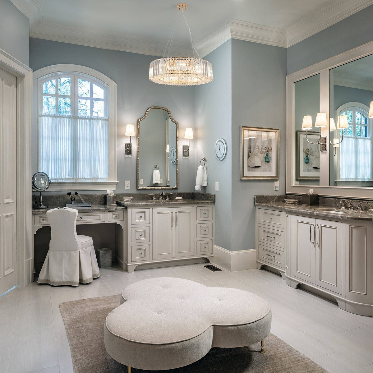 Luminaire à suspension style ferme de 62,5 cm (24,8 po) à 8 lumières, lustre en cristal, lustre tambour pour salle à manger, salon, chambre à coucher, cuisine