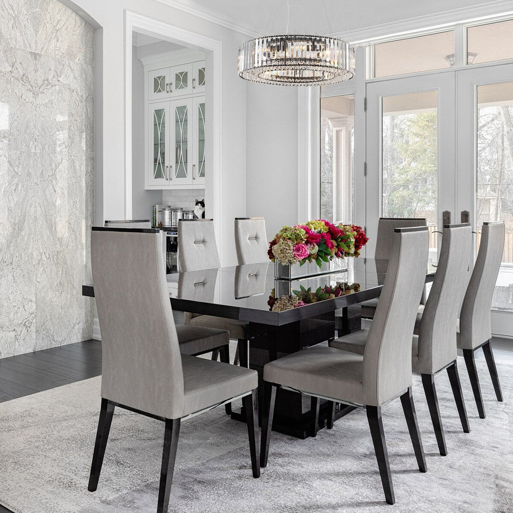 Luminaire à suspension style ferme de 62,5 cm (24,8 po) à 8 lumières, lustre en cristal, lustre tambour pour salle à manger, salon, chambre à coucher, cuisine