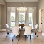 Luminaire à suspension style ferme de 62,5 cm (24,8 po) à 8 lumières, lustre en cristal, lustre tambour pour salle à manger, salon, chambre à coucher, cuisine