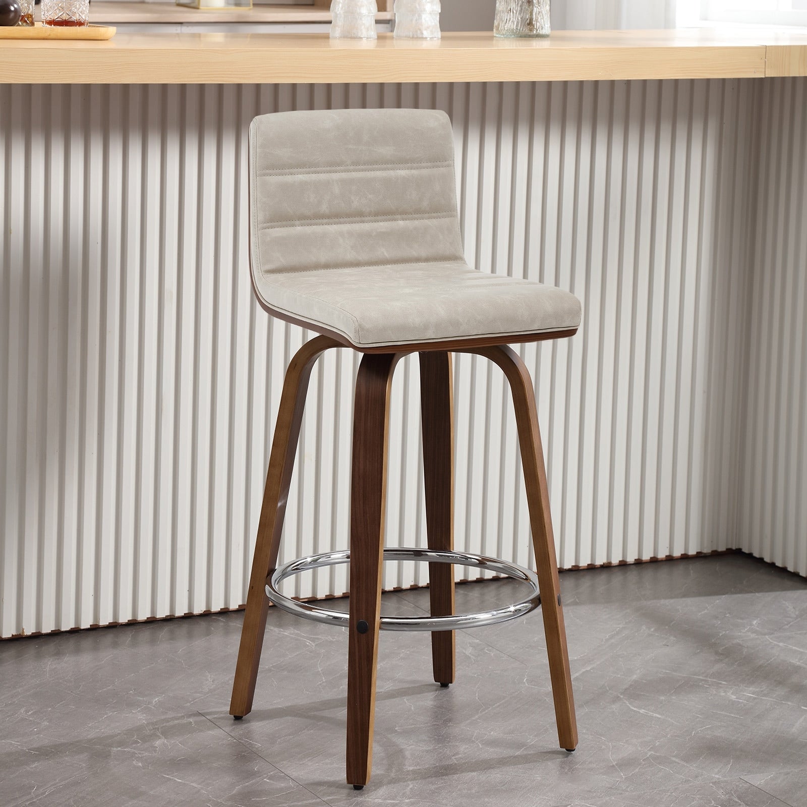 Tabourets de bar/hauts-sièges pivotants en simili cuir 26/29, lot de 2/3