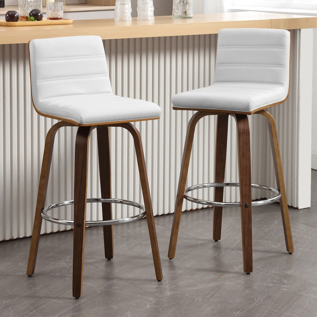 Tabourets de bar/hauts-sièges pivotants en simili cuir 26/29, lot de 2/3