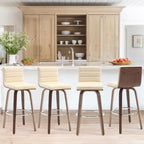 Tabourets de bar/hauts-sièges pivotants en simili cuir 26/29, lot de 2/3