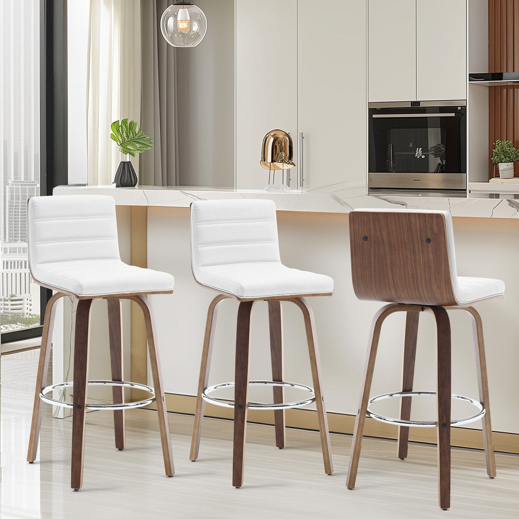 Tabourets de bar/hauts-sièges pivotants en simili cuir 26/29, lot de 2/3