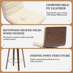 Tabourets de bar/hauts-sièges pivotants en simili cuir 26/29, lot de 2/3