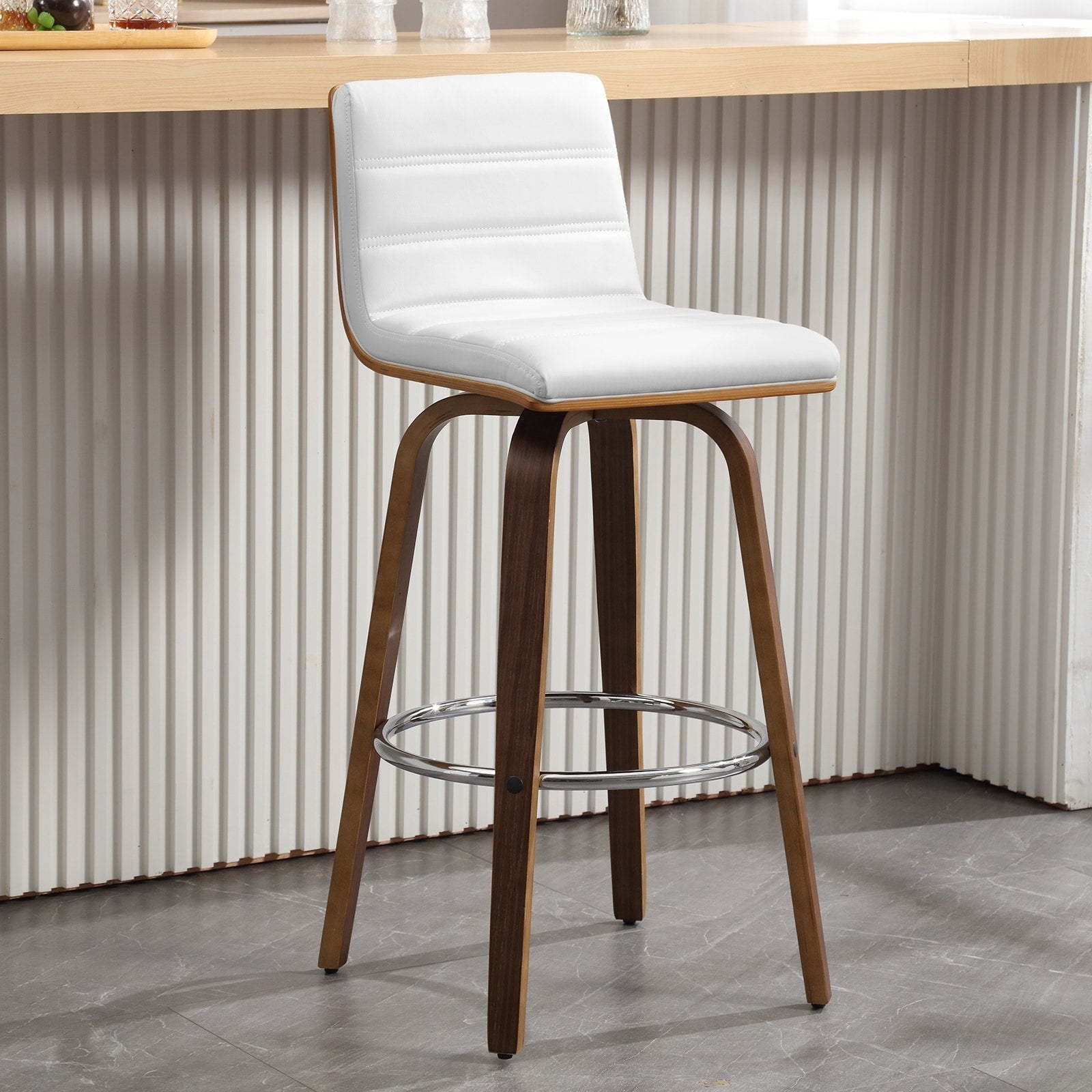 Tabourets de bar/hauts-sièges pivotants en simili cuir 26/29, lot de 2/3