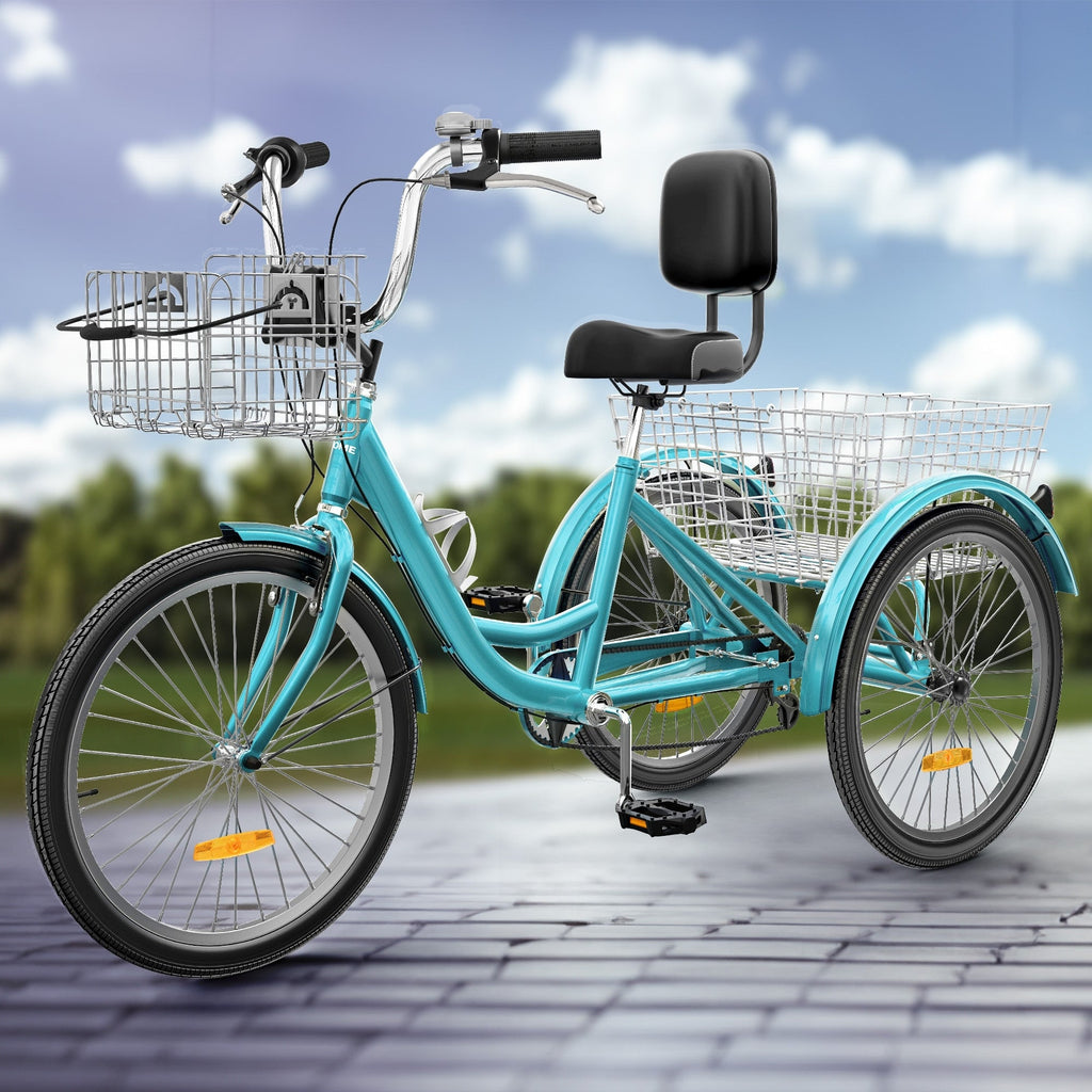 Vélos tricycle 3 roues pour adultes 26 pouces, 7 vitesses