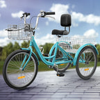 Vélos tricycle 3 roues pour adultes 26 pouces, 7 vitesses