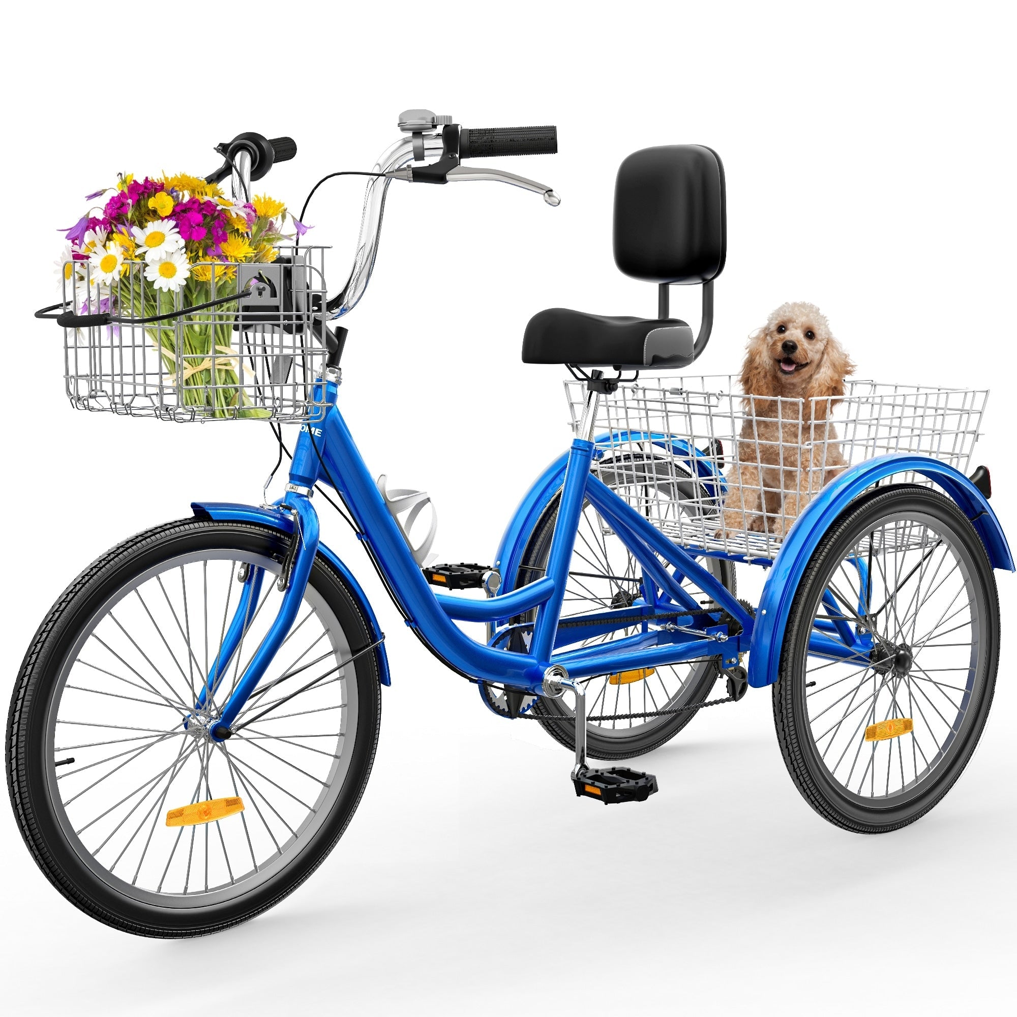 Vélos tricycle 3 roues pour adultes 26 pouces, 7 vitesses