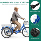 Vélos tricycle 3 roues pour adultes 26 pouces, 7 vitesses