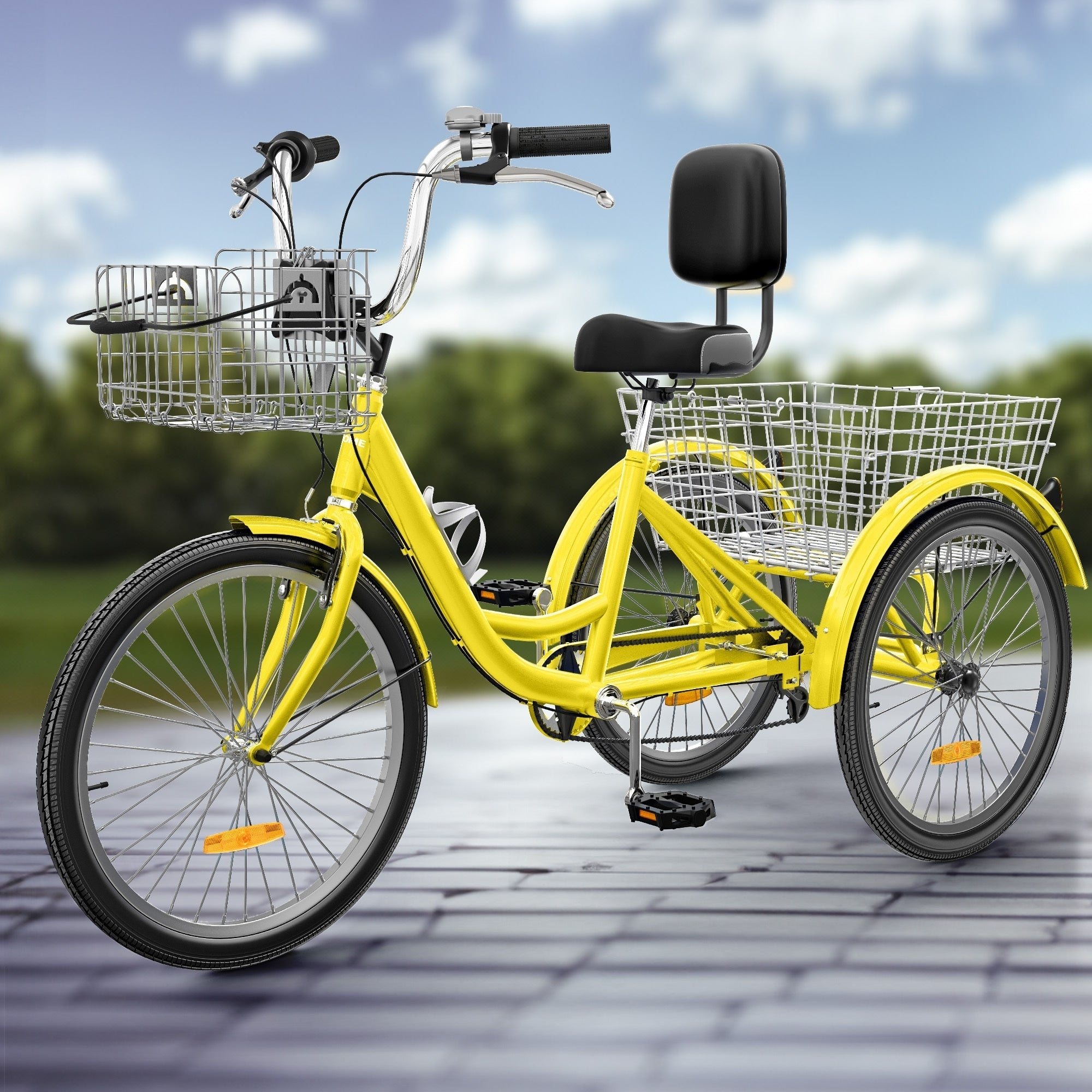 Vélos tricycle 3 roues pour adultes 26 pouces, 7 vitesses