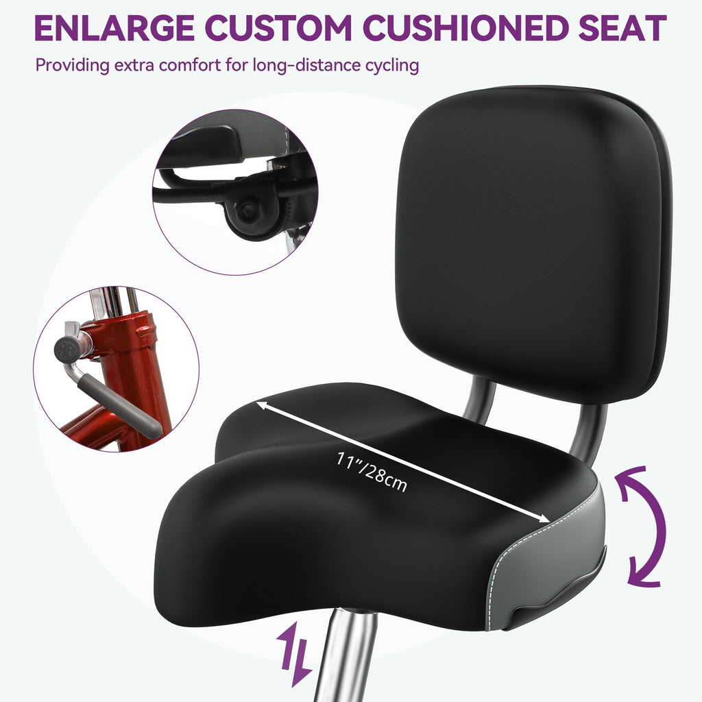 26 Tricycles bleus pour adultes, vélos à 3 roues avec paniers amovibles