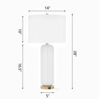 Ensemble de 2 lampes de table USB blanches en céramique (lot de 2)