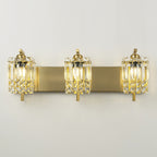Éclairage de salle de bain moderne et glamour à 3 lumières, applique murale en cristal pour miroir