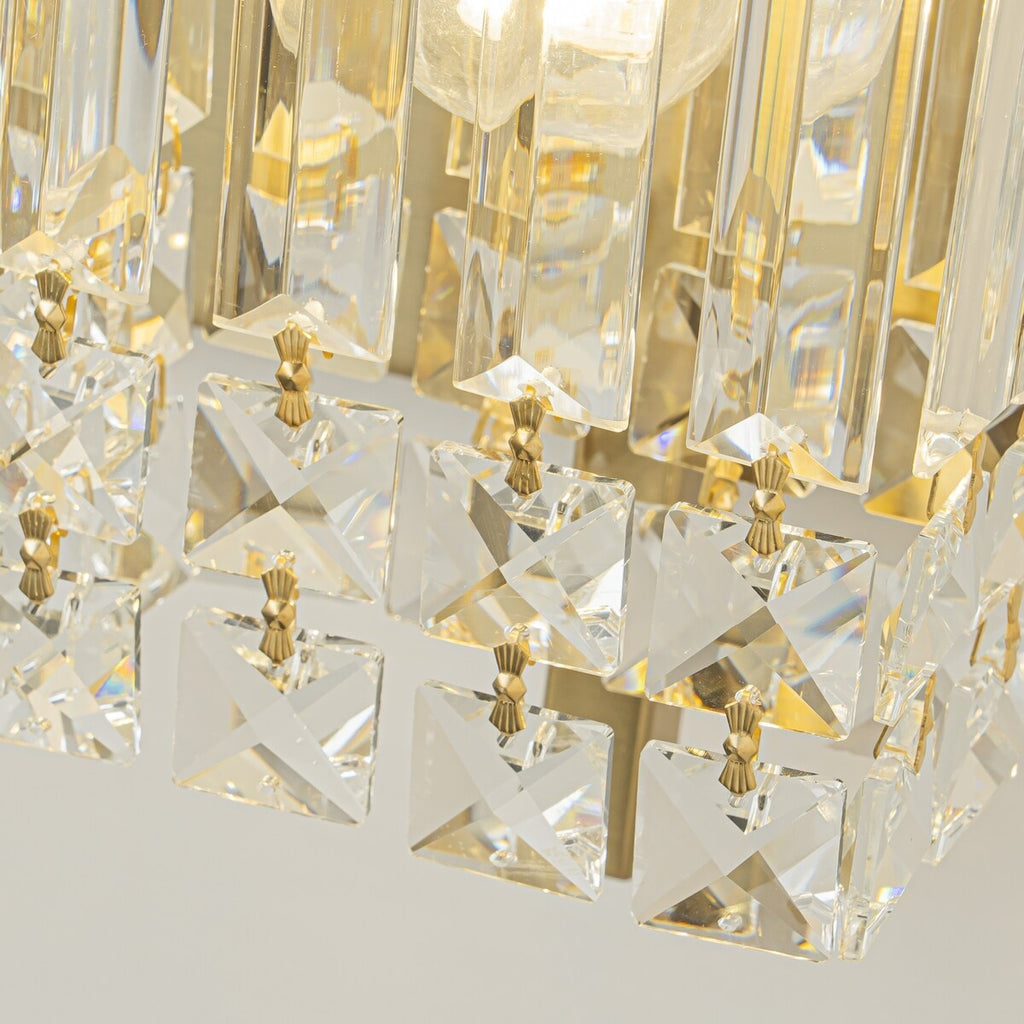 Éclairage de salle de bain moderne et glamour à 3 lumières, applique murale en cristal pour miroir