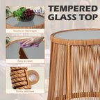 Ensemble bistro de conversation en résine tressée 3 pièces pour extérieur, mobilier de patio en rotin résistant aux intempéries avec coussins