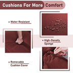 Gymojoy Ensemble de 3 pièces en rotin pour extérieur, chaise basculante pivotante avec coussin et table.