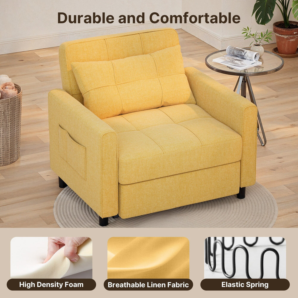 Canapé-lit convertible 3-en-1, canapé-lit escamotable, lit pliable pour salon.