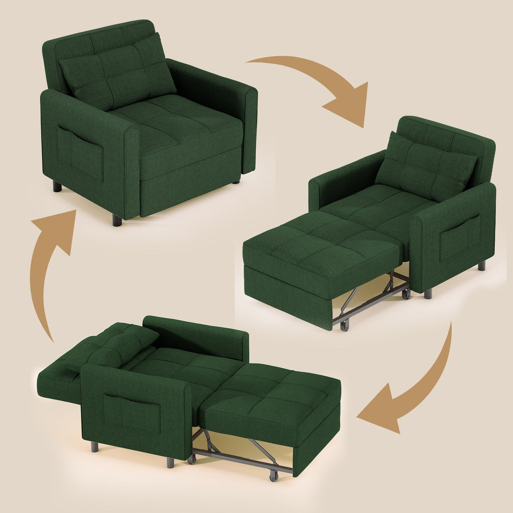 Canapé-lit convertible 3-en-1, canapé-lit escamotable, lit pliable pour salon.