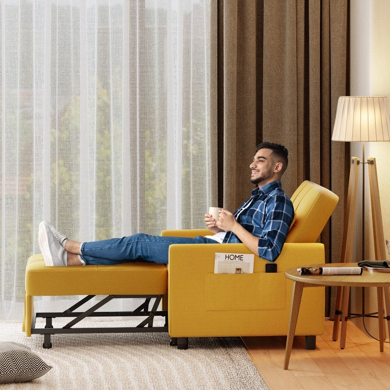 Canapé-lit convertible 3-en-1, canapé-lit escamotable, lit pliable pour salon.