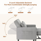 Canapé-lit convertible 3-en-1, canapé-lit escamotable, lit pliable pour salon.