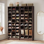 Meuble à chaussures haut pour 30 paires, étagère à chaussures en bois blanc à 10 niveaux pour placard, entrée - 10 niveaux