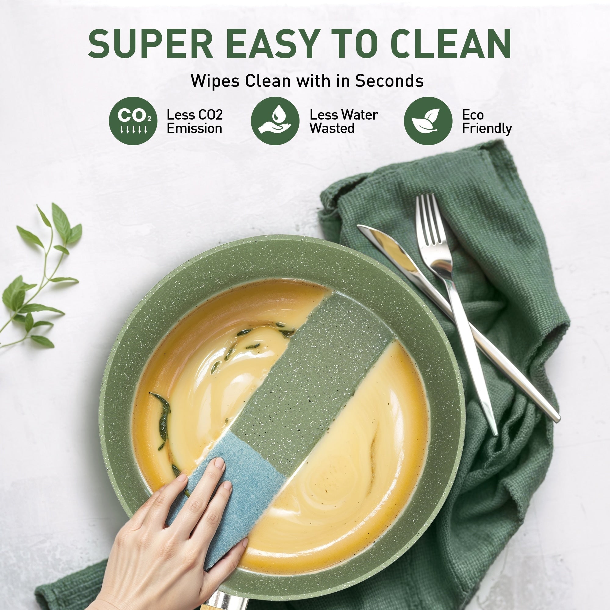 Ensemble de 30 pièces de cuisine en granit, comprenant des casseroles et des poêles antiadhésives.