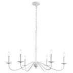 34.75 Lustre LED en fer à 6 lumières, par JONATHAN Y