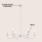 34.75 Lustre LED en fer à 6 lumières, par JONATHAN Y