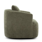 Fauteuil pivotant à 360°, fauteuil d'appoint en bouclette de 38,2 cm avec coussin décoratif, fauteuil-canapé rembourré avec accoudoirs incurvés