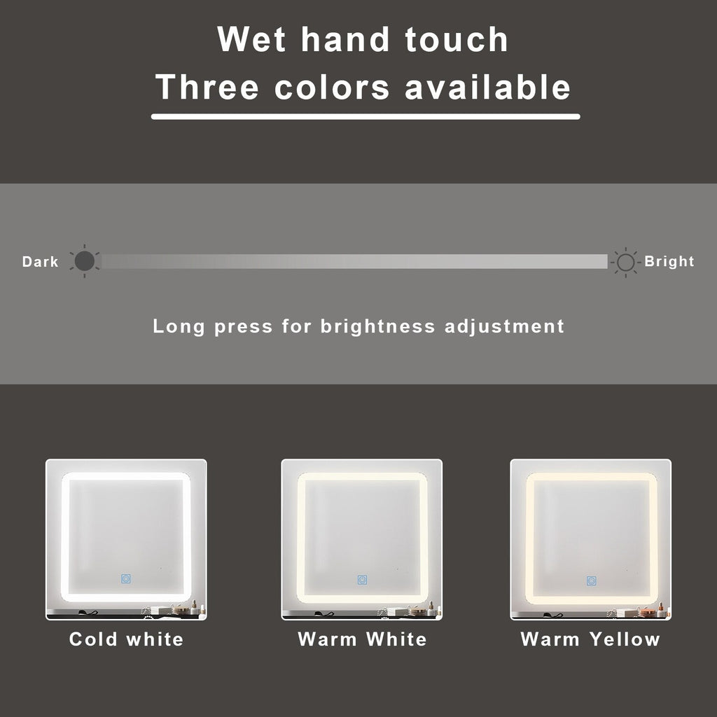 Ensemble coiffeuse et miroir de maquillage de 99,5 cm de large avec tabouret et miroir pour chambre.