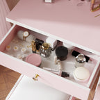 Ensemble de coiffeuse de maquillage de 99,5 cm de large avec tabouret et miroir