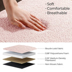 Banquette de rangement en bouclé blanc cassé Sherpa, 39,5 pouces, pouf de rangement, repose-pieds, pour salon, chambre à coucher, avec pieds en bois.