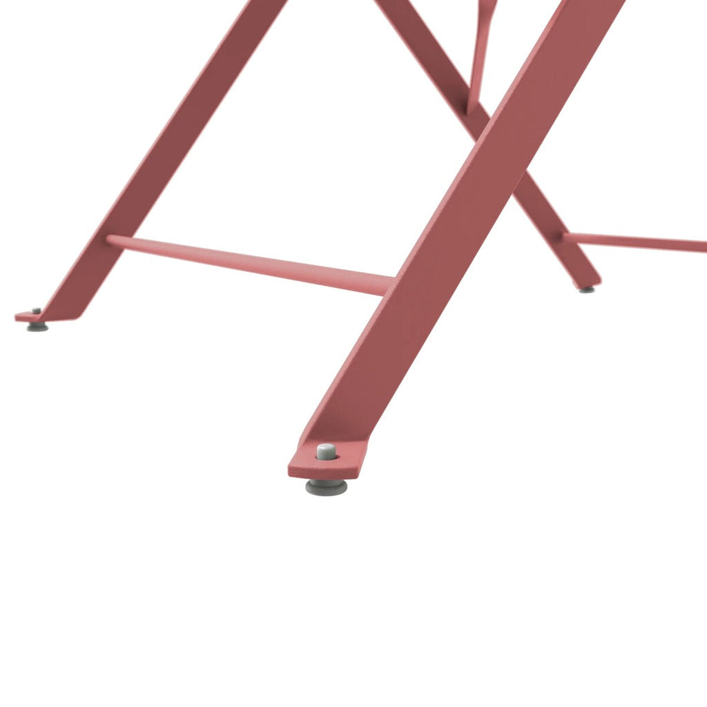 Ensemble bistro pliable en métal 3 pièces, résistant aux intempéries, idéal pour l'intérieur et l'extérieur, avec terrasse, jardin ou cour.