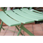 Ensemble bistro pliable en métal 3 pièces, résistant aux intempéries, idéal pour l'intérieur et l'extérieur, avec terrasse, jardin ou cour.