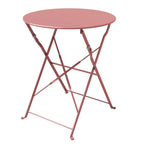 Ensemble bistro pliable en métal 3 pièces, résistant aux intempéries, idéal pour l'intérieur et l'extérieur, avec terrasse, jardin ou cour.