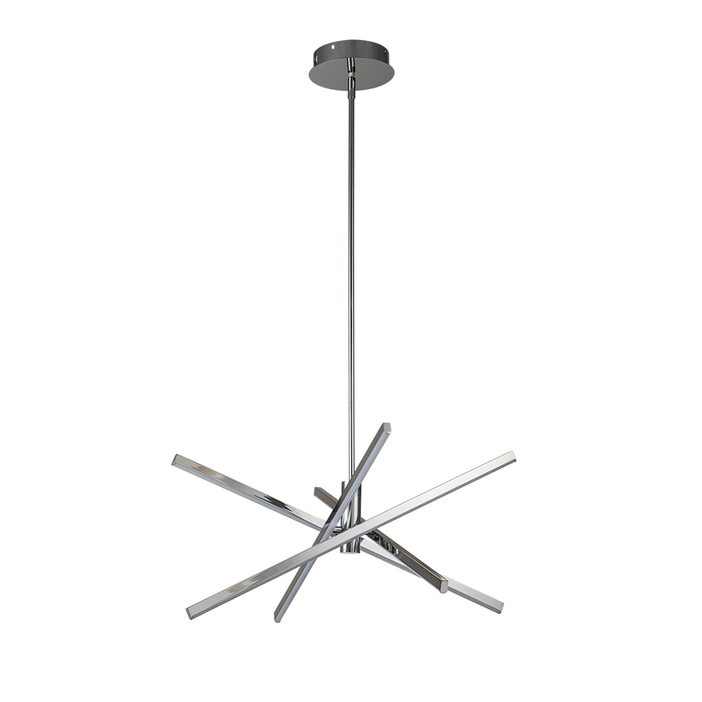 Luminaire suspendu linéaire en forme d'étoile de Sputnik, en aluminium noir/doré moderne, à LED, pour salon/salle à manger/cuisine.