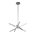 Luminaire suspendu linéaire en forme d'étoile de Sputnik, en aluminium noir/doré moderne, à LED, pour salon/salle à manger/cuisine.