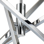 Luminaire suspendu linéaire en forme d'étoile de Sputnik, en aluminium noir/doré moderne, à LED, pour salon/salle à manger/cuisine.